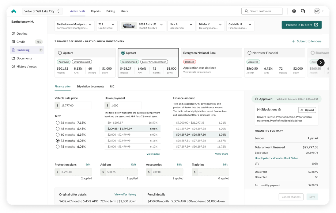 Screenshot Easier, Efficient Finance Deal Management