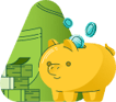 Illustration of piggy bank