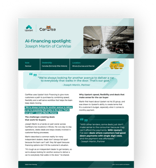 Joseph Martin of CarWise Case Study and Spotlight